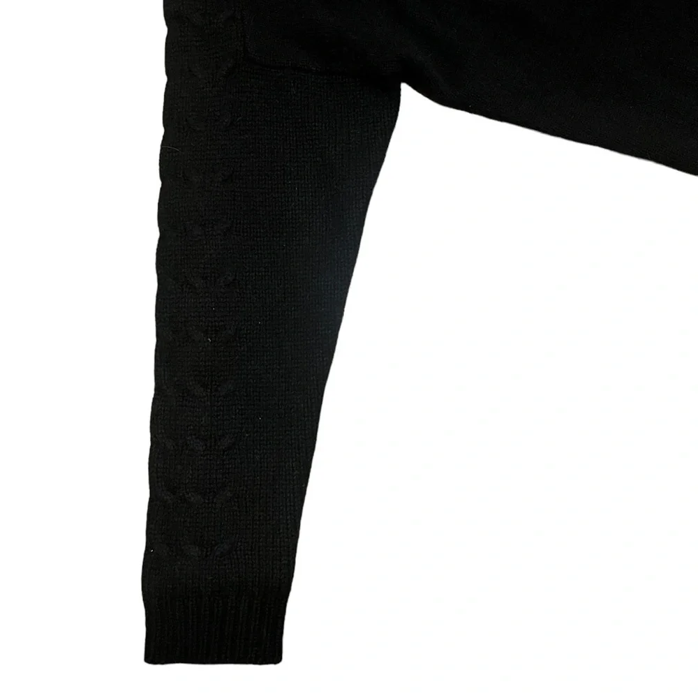 Ann Taylor cashmere and wool blend black scoop neck sweater